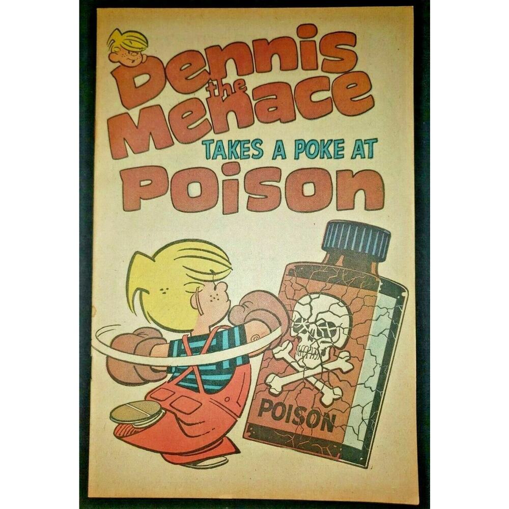1961 Dennis the Menace "Takes a Poke At Poison" Pierstorf Pharmacy Ohio NOS S40